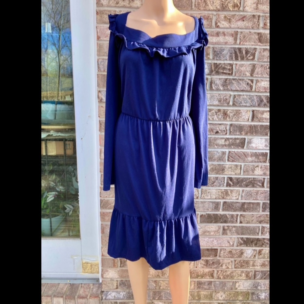 Blue 3X Ruffle Cottagecore Dress - Picture 2 of 6